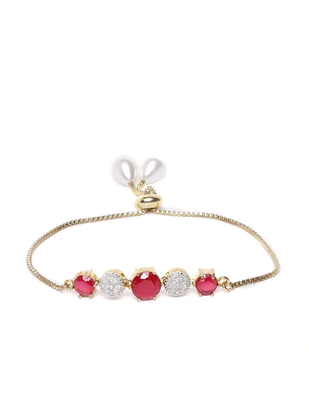 YouBella Jewellery Set for Women American Diamond Combo of Choker Necklace Set with Earrings, Bracelet and Ring for Girls and Women ALORAJEWELS