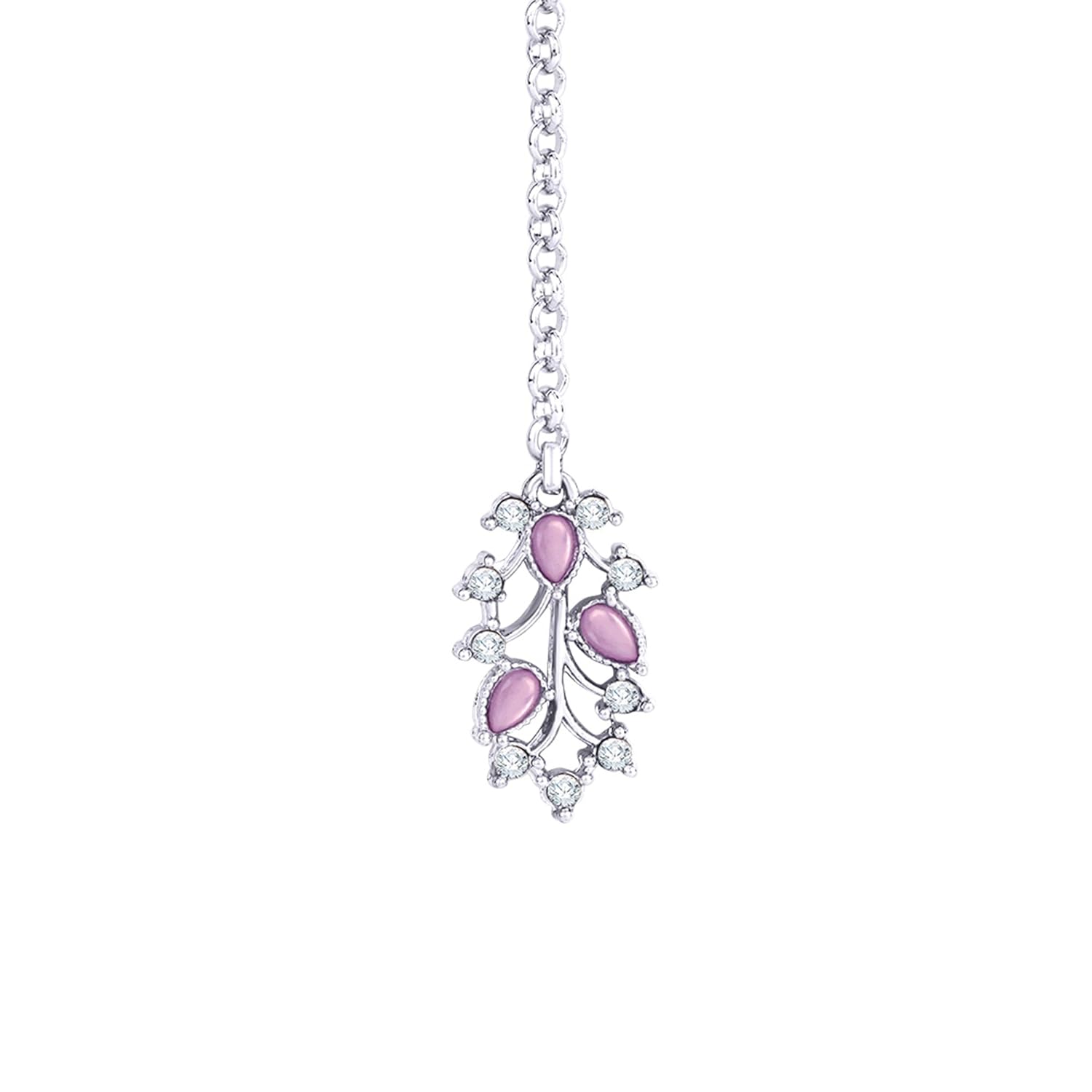 Alorajewels -  American Diamond AD with Colorful Crystal Necklace Jewellery Set for Women/Girls | Perfect for Weddings, Parties & Festive Occasions