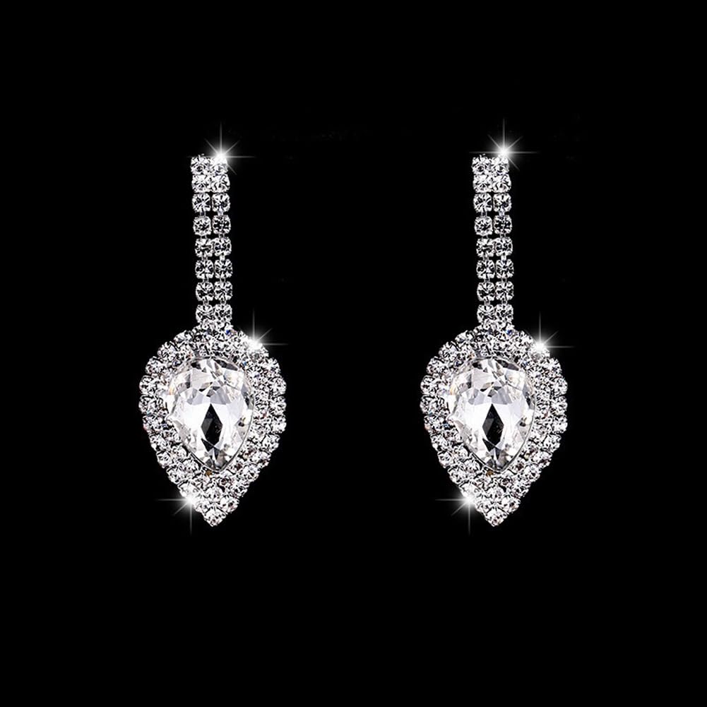 Shining Diva Fashion Latest Stylish Fancy Sparkling Crystal Diamond Necklace Jewellery Set for Women ALORAJEWELS