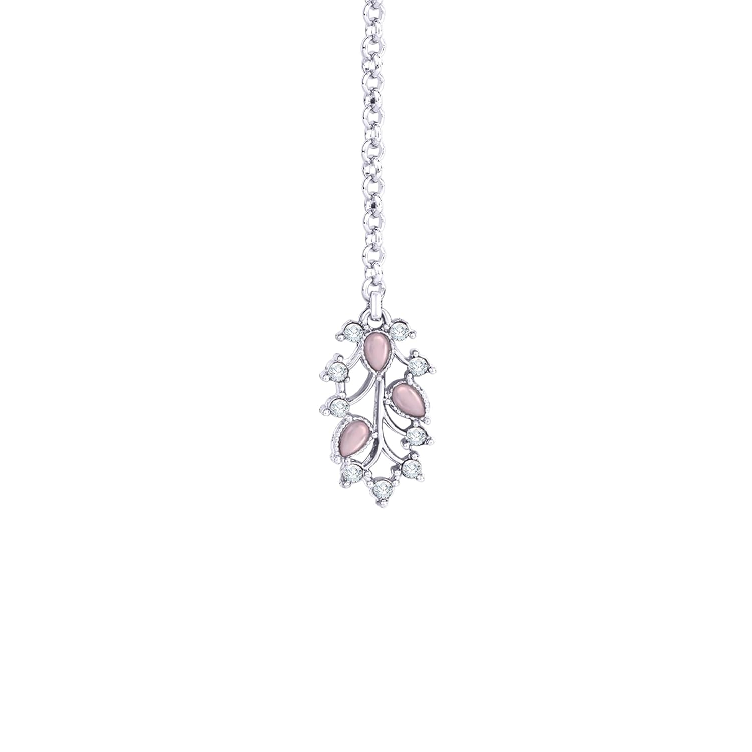Alorajewels -  American Diamond AD with Colorful Crystal Necklace Jewellery Set for Women/Girls | Perfect for Weddings, Parties & Festive Occasions