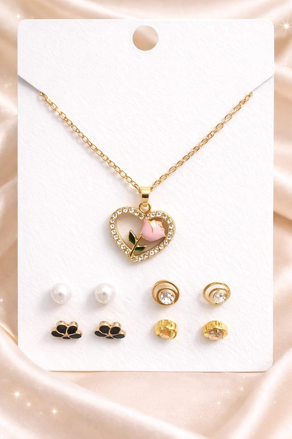 Trendy Jewellery Set for Women & Girls | Necklace, Earrings, Fashion Jewellery Combo | Fashion Gift Pack for Girlfriend ALORAJEWELS