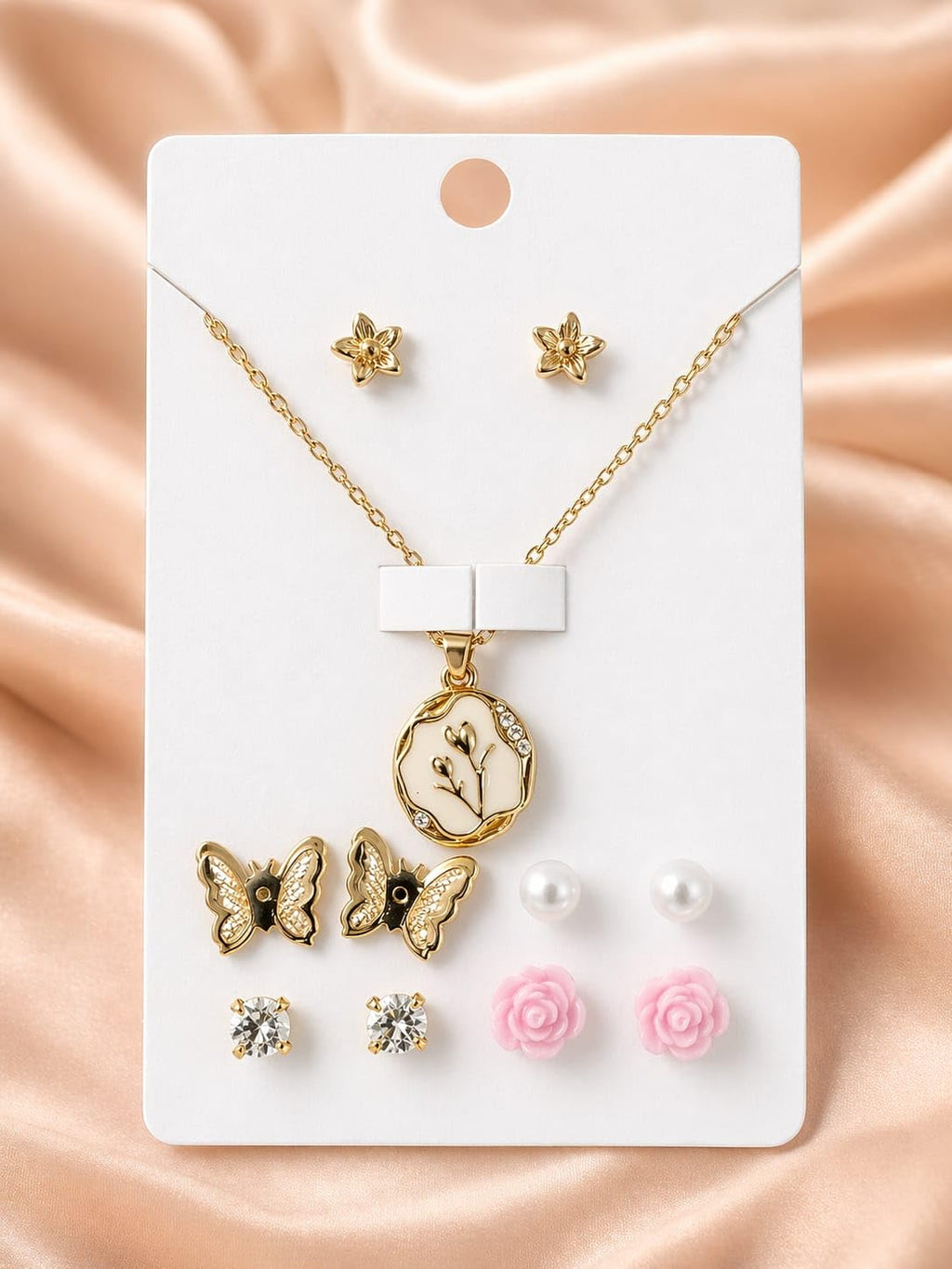Trendy Jewellery Set for Women & Girls | Necklace, Earrings, Fashion Jewellery Combo | Fashion Gift Pack for Girlfriend ALORAJEWELS