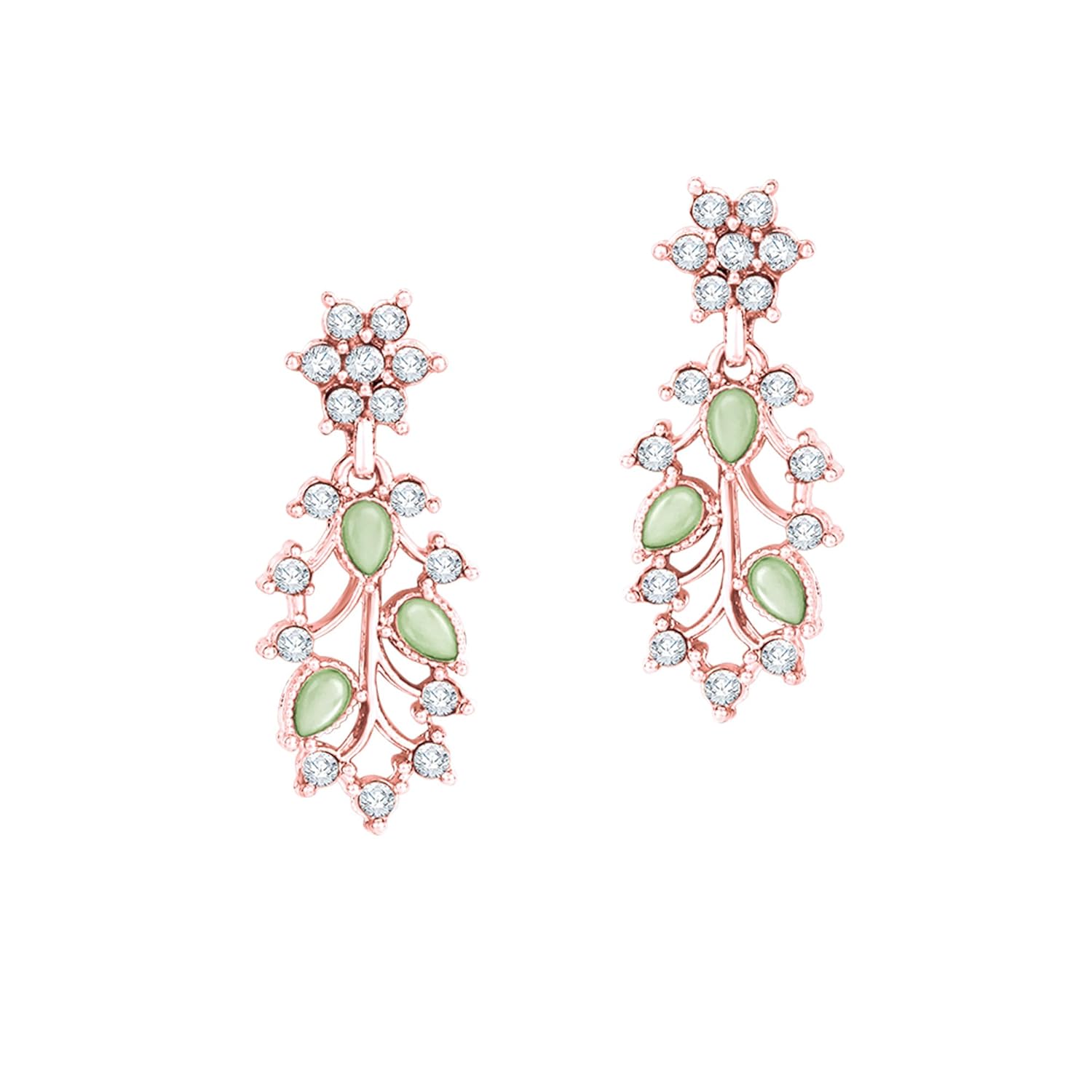 Alorajewels -  American Diamond AD with Colorful Crystal Necklace Jewellery Set for Women/Girls | Perfect for Weddings, Parties & Festive Occasions
