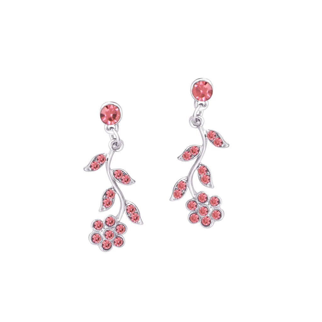 Atasi International American Diamond Style Silver Plated Necklace with Earrings Jewellery Set for Women – Perfect for Party, Wedding, and Engagement ALORAJEWELS