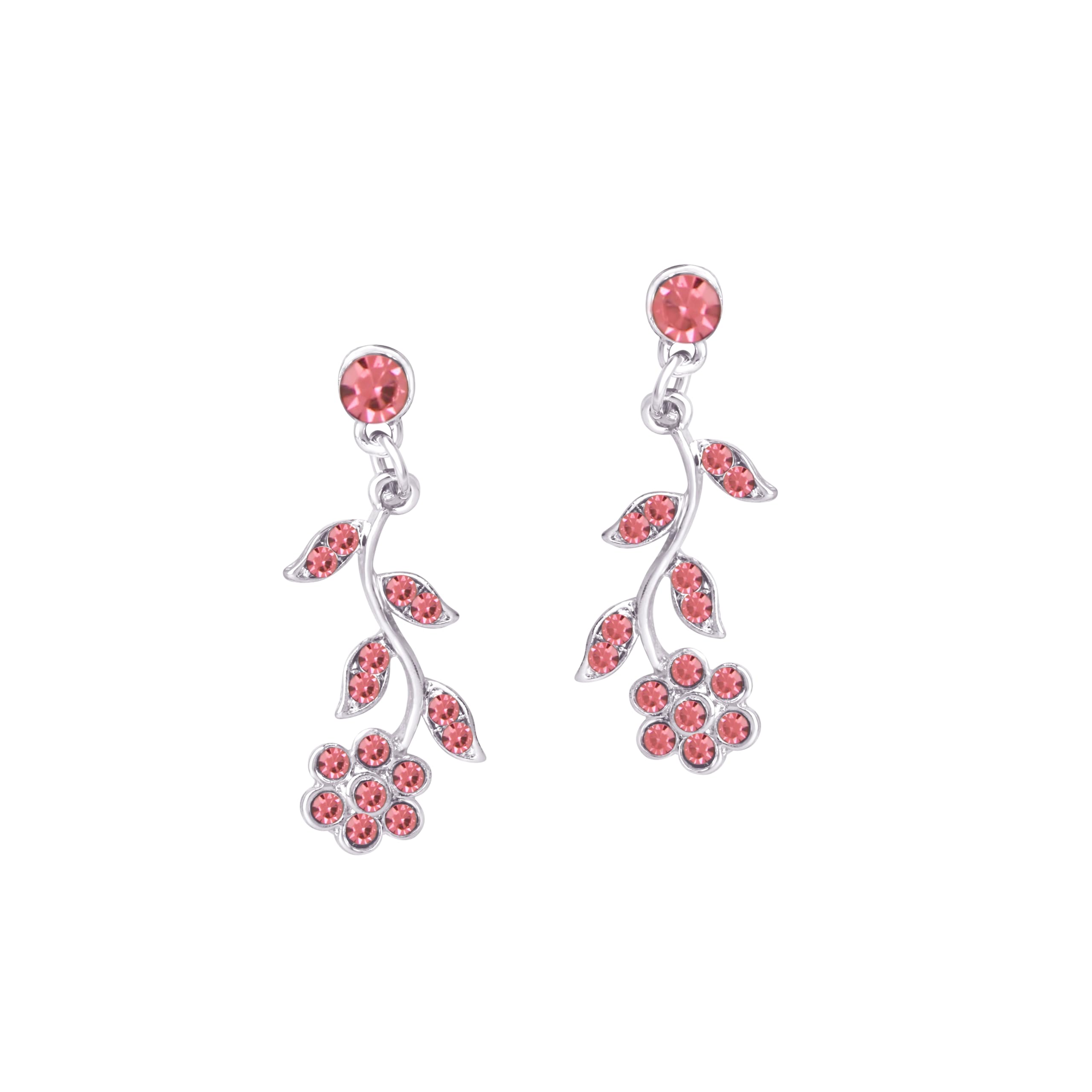 Atasi International American Diamond Style Silver Plated Necklace with Earrings Jewellery Set for Women – Perfect for Party, Wedding, and Engagement ALORAJEWELS