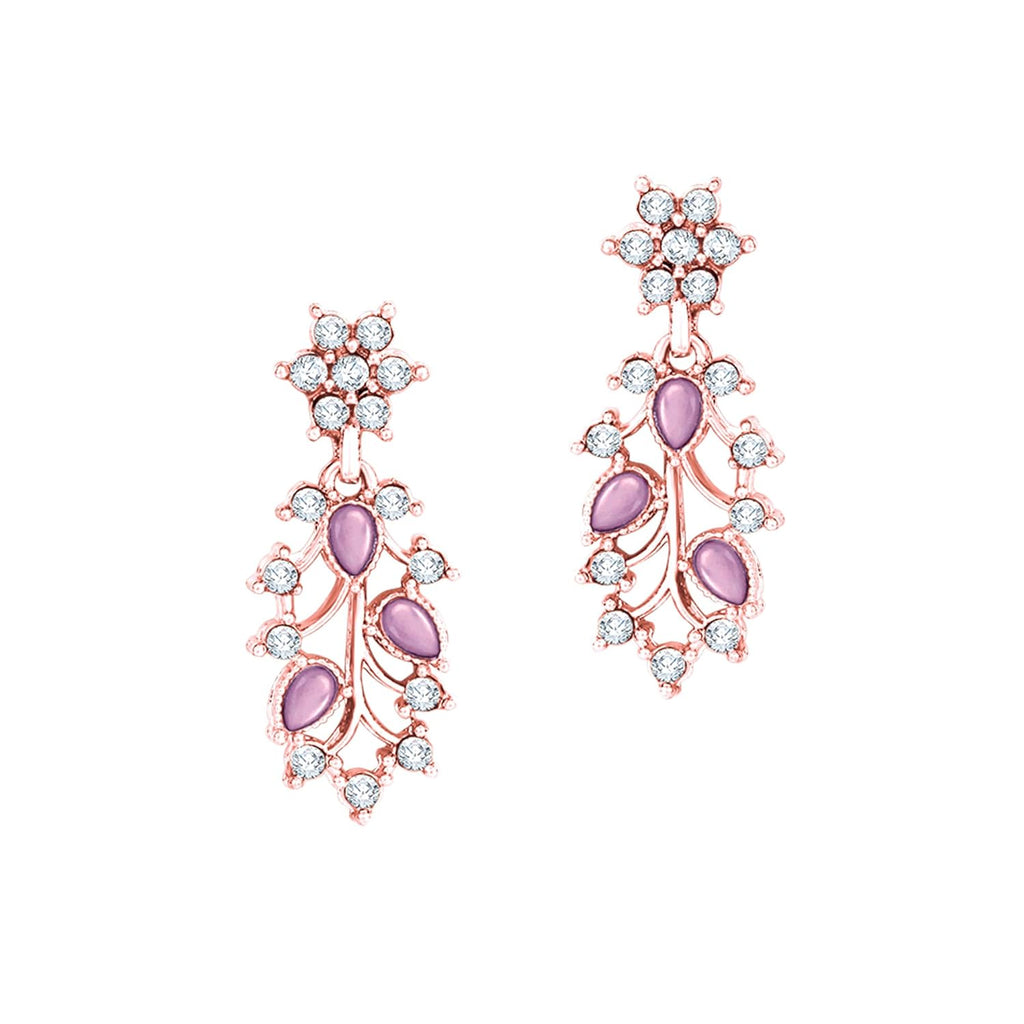 Alorajewels -  American Diamond AD with Colorful Crystal Necklace Jewellery Set for Women/Girls | Perfect for Weddings, Parties & Festive Occasions