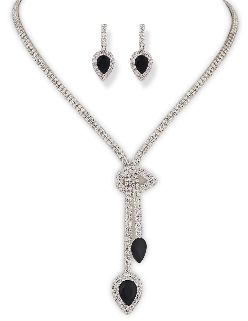 Shining Diva Fashion Latest Stylish Fancy Sparkling Crystal Diamond Necklace Jewellery Set for Women ALORAJEWELS