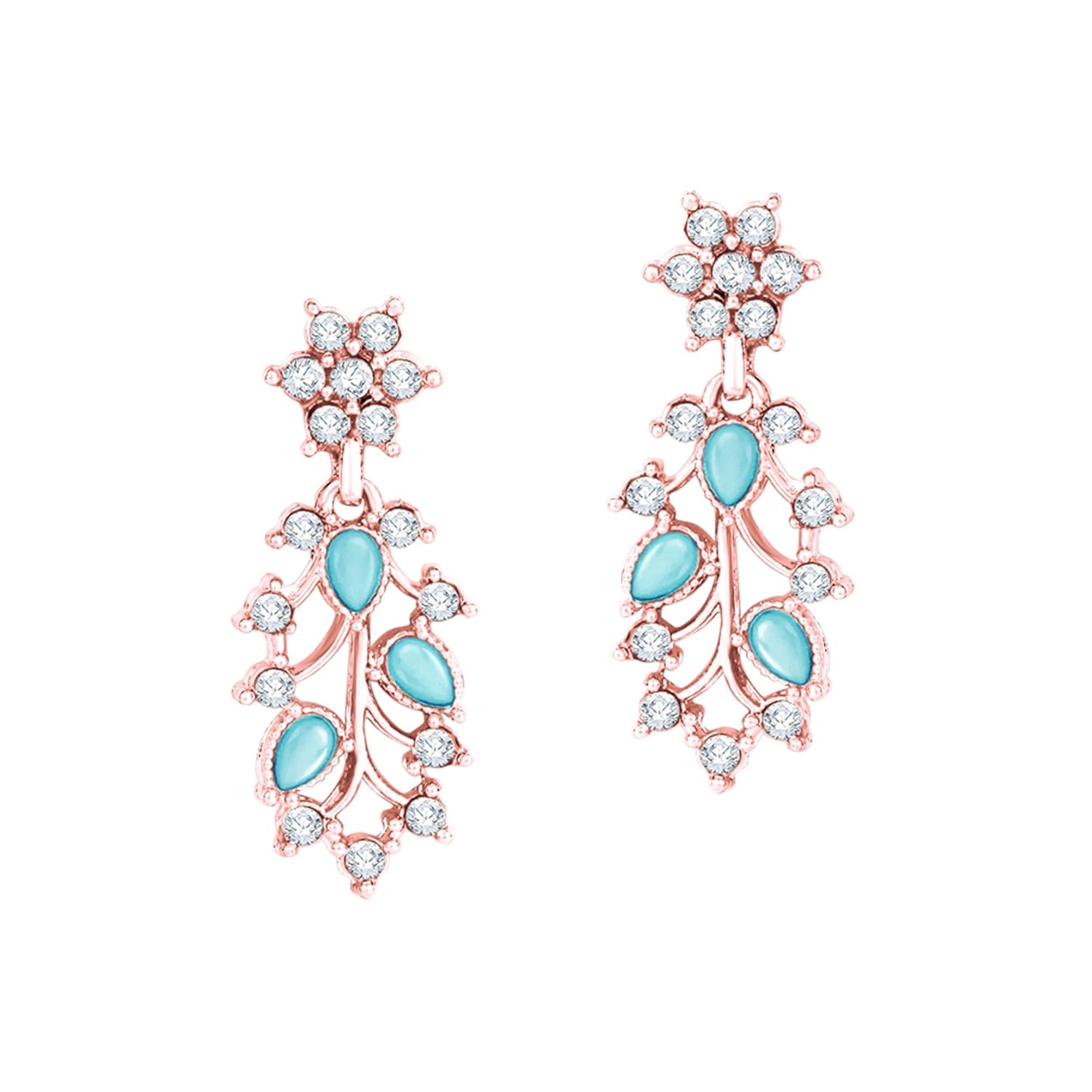 Alorajewels -  American Diamond AD with Colorful Crystal Necklace Jewellery Set for Women/Girls | Perfect for Weddings, Parties & Festive Occasions