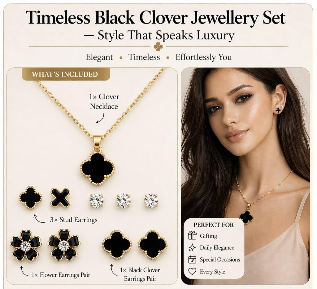 Trendy Jewellery Set for Women & Girls | Necklace, Earrings, Fashion Jewellery Combo | Fashion Gift Pack for Girlfriend ALORAJEWELS