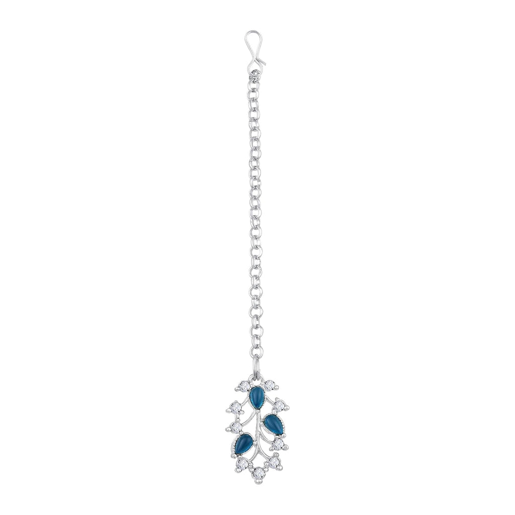 Alorajewels -  American Diamond AD with Colorful Crystal Necklace Jewellery Set for Women/Girls | Perfect for Weddings, Parties & Festive Occasions