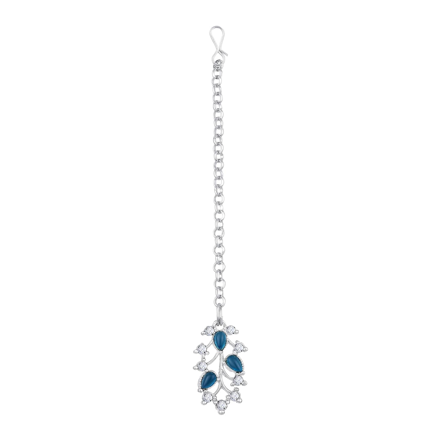 Alorajewels -  American Diamond AD with Colorful Crystal Necklace Jewellery Set for Women/Girls | Perfect for Weddings, Parties & Festive Occasions