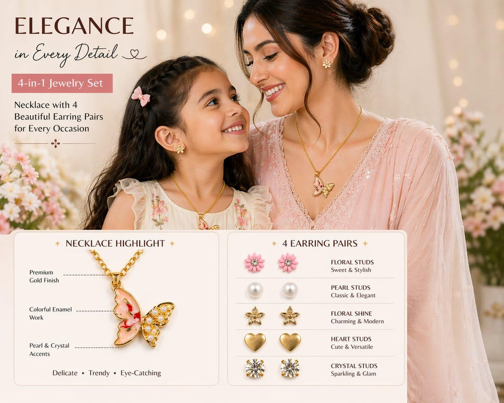Trendy Jewellery Set for Women & Girls | Necklace, Earrings, Fashion Jewellery Combo | Fashion Gift Pack for Girlfriend ALORAJEWELS