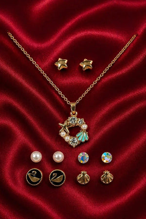 Trendy Jewellery Set for Women & Girls | Necklace, Earrings, Fashion Jewellery Combo | Fashion Gift Pack for Girlfriend ALORAJEWELS
