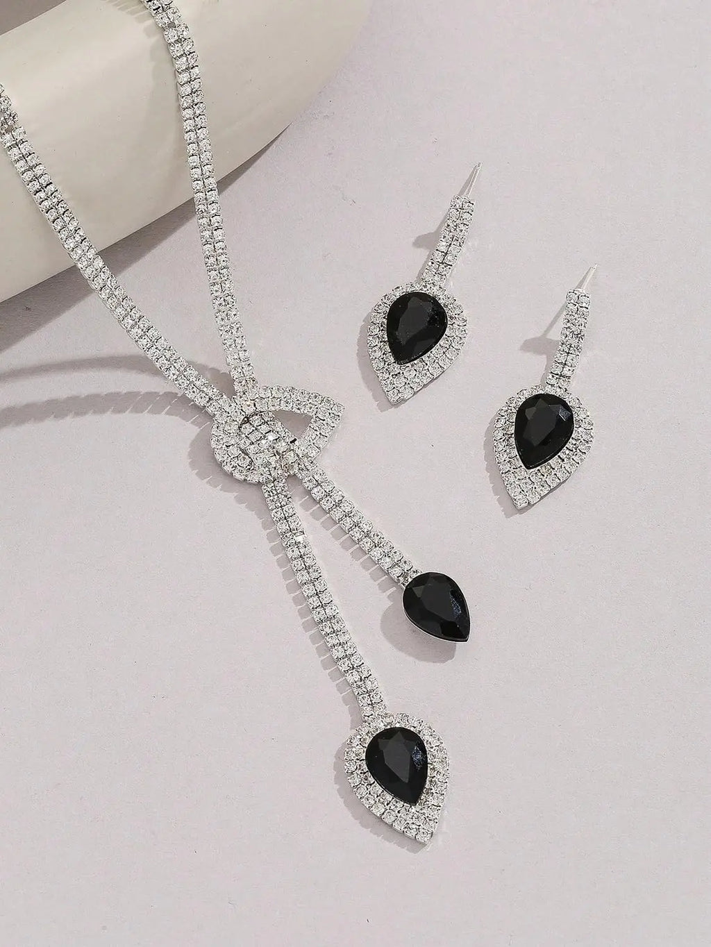 Shining Diva Fashion Latest Stylish Fancy Sparkling Crystal Diamond Necklace Jewellery Set for Women ALORAJEWELS