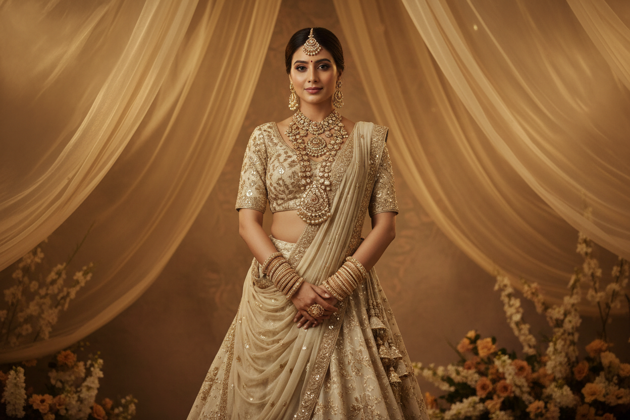 Elegant Indian Woman with Artificial Jewellery